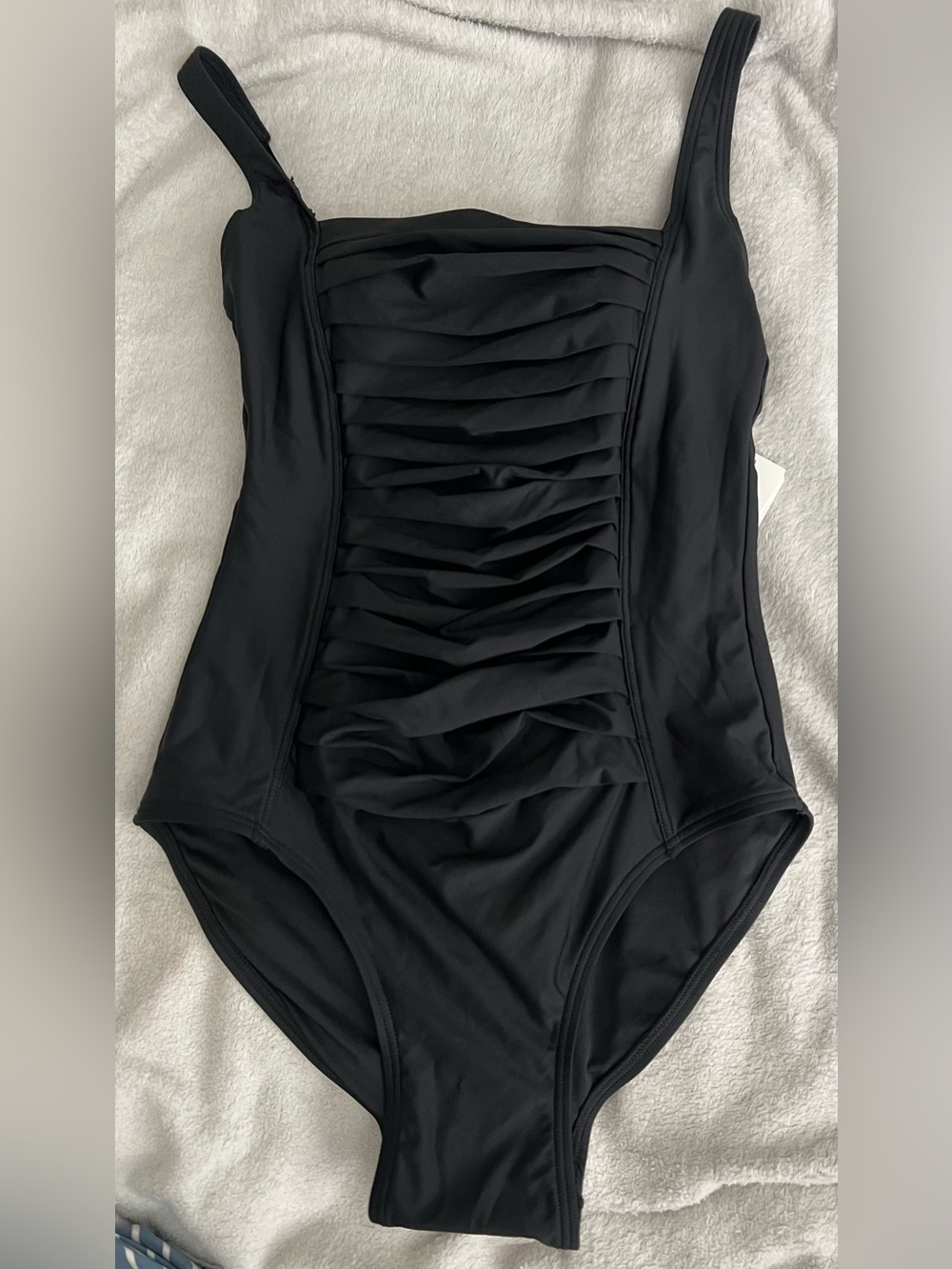 NWT Calvin Klein Black One-Piece Swimsuit with Logo Tag